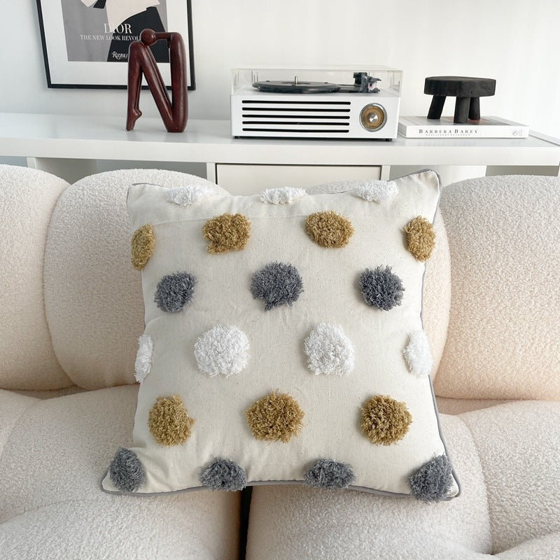 Cotton Linen Bohemian Tassel Pillow Cover 45x45cm Boho Style
