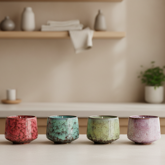 Vintage Flamed Glazed Ceramic Mug 200ml