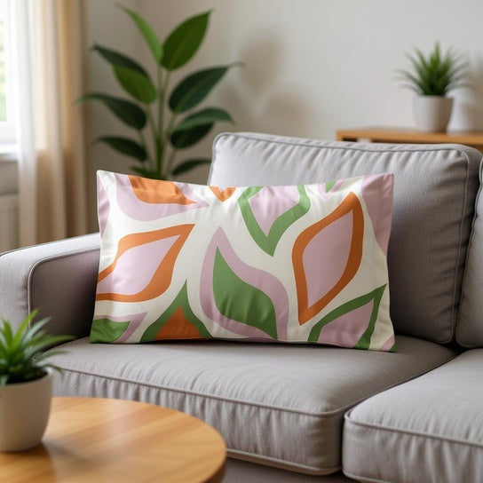 Floral Leaf Pattern Pillow Cover