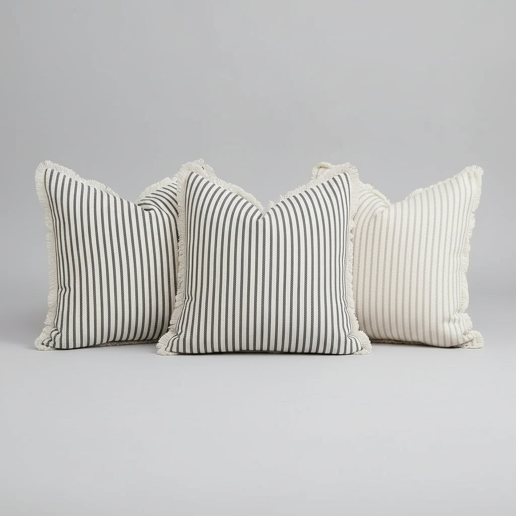 Málaga Striped Knitted Cushion Cover