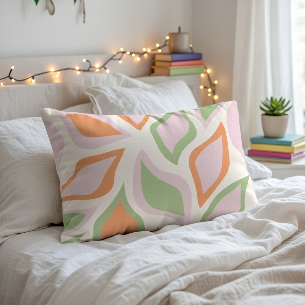 Floral Leaf Pattern Pillow Cover