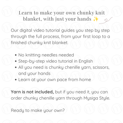 Video tutorial: Learn how to make a chunky knit blanket - English
